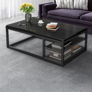 Konferenční stolek moderní černý 120 CM