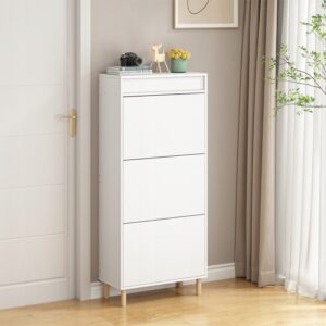 Stojan na boty se zrcadlem bílý 55 cm