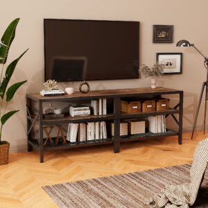TV skříňka pod televizor stojan vintage do obývacího pokoje rustikální hnědá retro