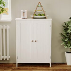 Skříňka, policová skříň, komoda, koupelna, předsíň, loft, 2 dvířka, bílá, výška 80 cm