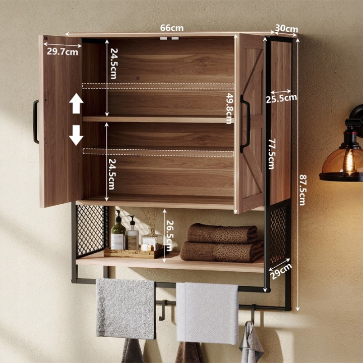 SZAFKA-LAZIENKOWA-WISZACA-LOFT-RUSTYKALNA-SCIENNA-Z-WIESZAKIEM-JASNY-BRAZ-Typ-wiszace